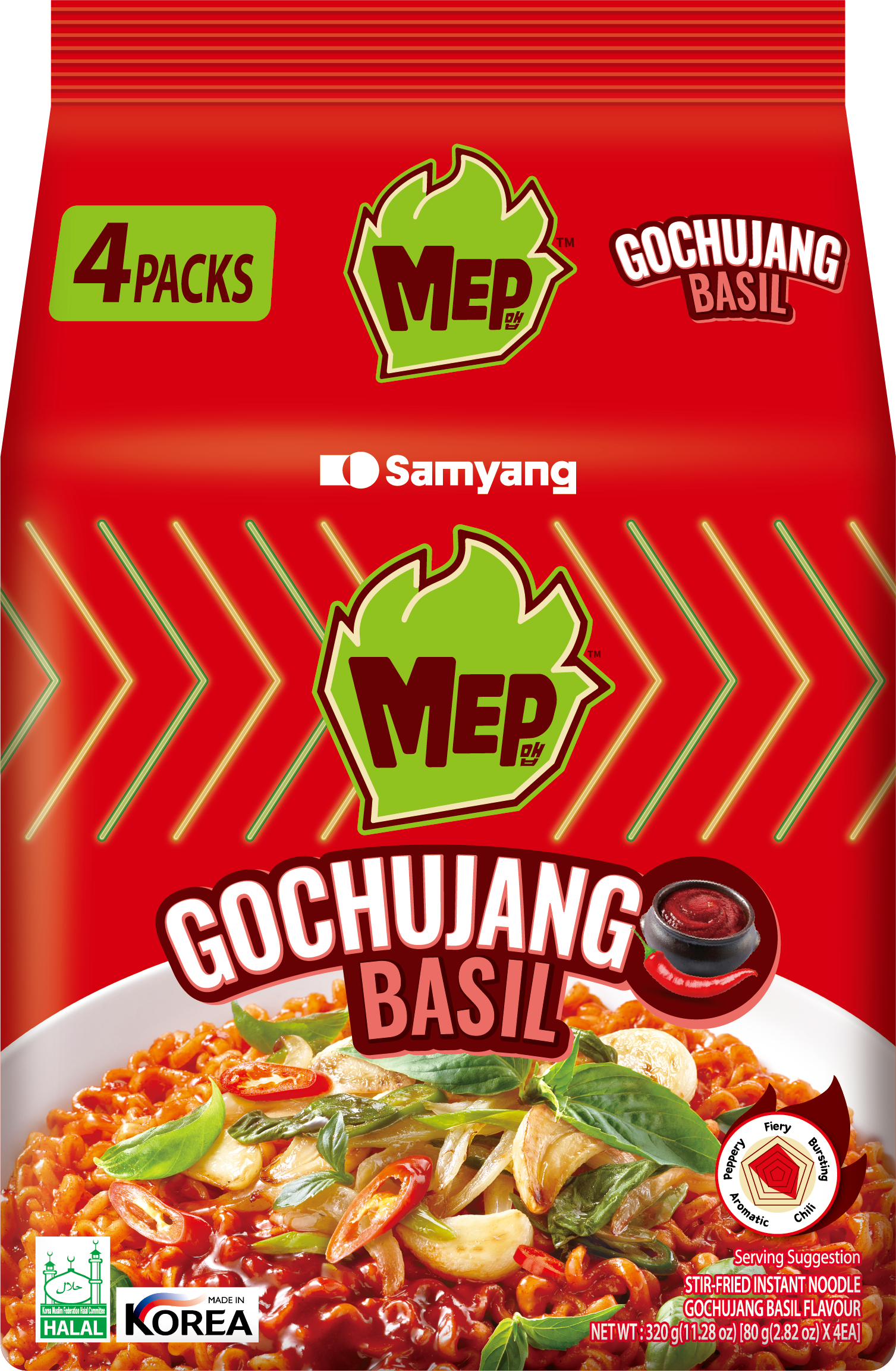 Samyang MEP Gochujang Basil Instant Noodle 4 x 80g